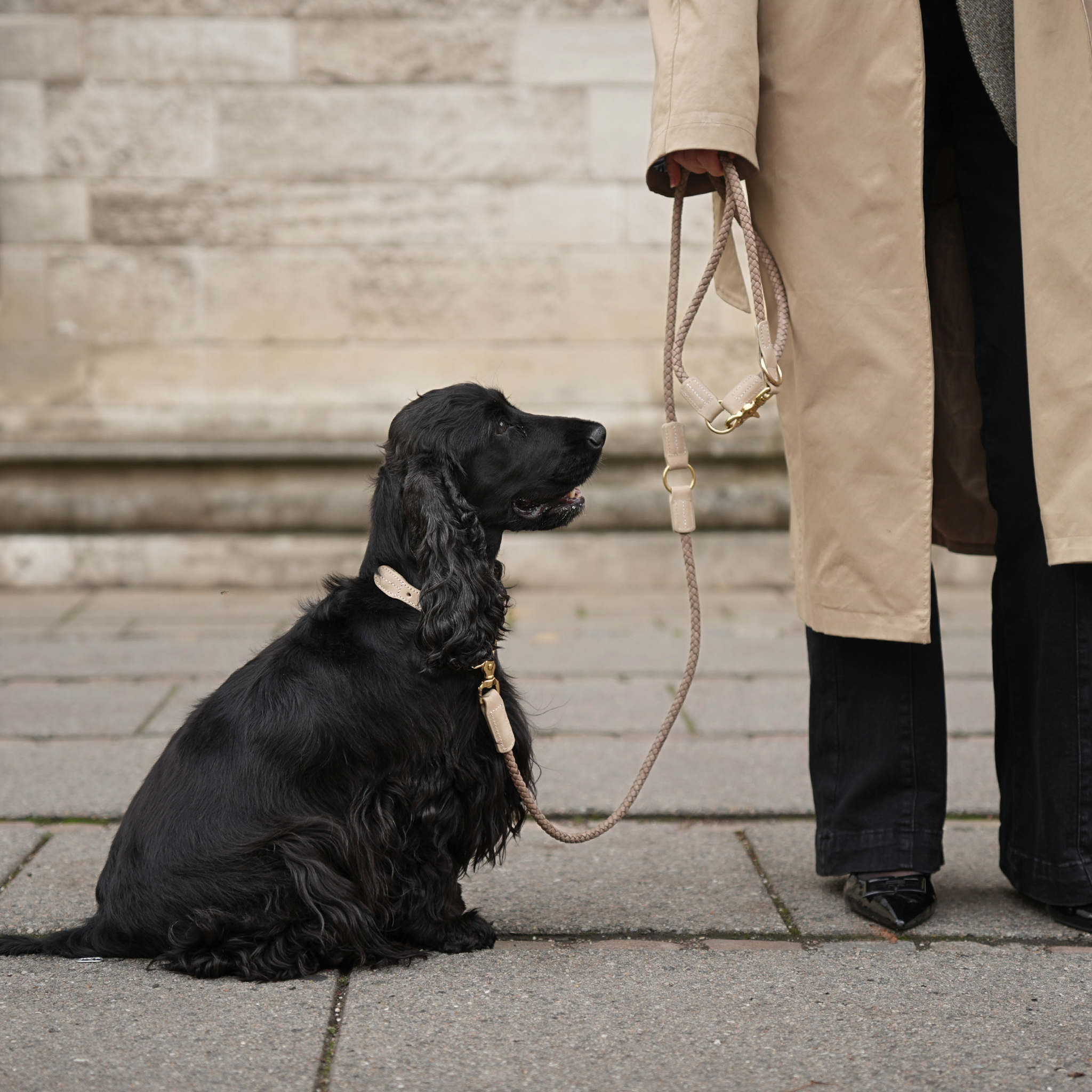 Kaia gevlochten halsband | Taupe