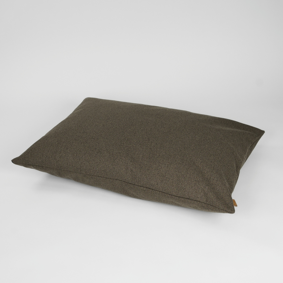 Rechthoekig hondenkussen met donkerbruin Herringbone-patroon
