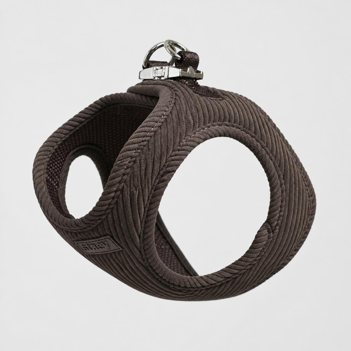 Saga Corduroy Step-In Dog Harness | Dark Oak