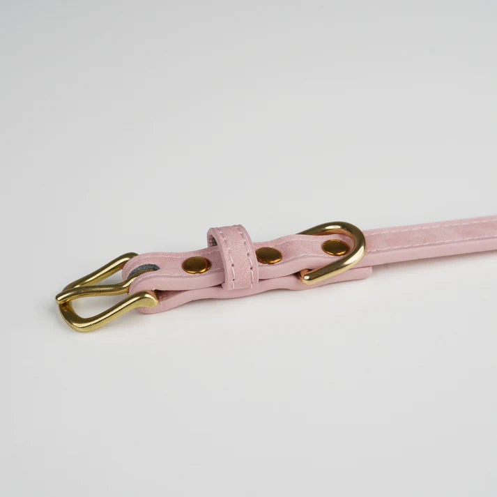 Grace leren hondenhalsband | Dusty Rose