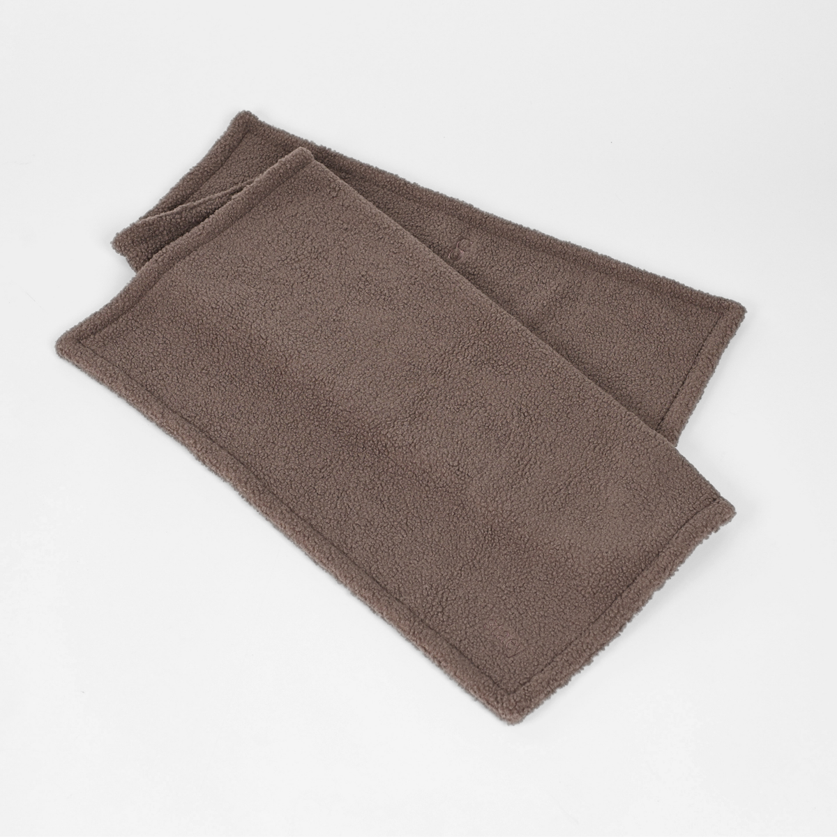 The taupe teddy dog blanket folded