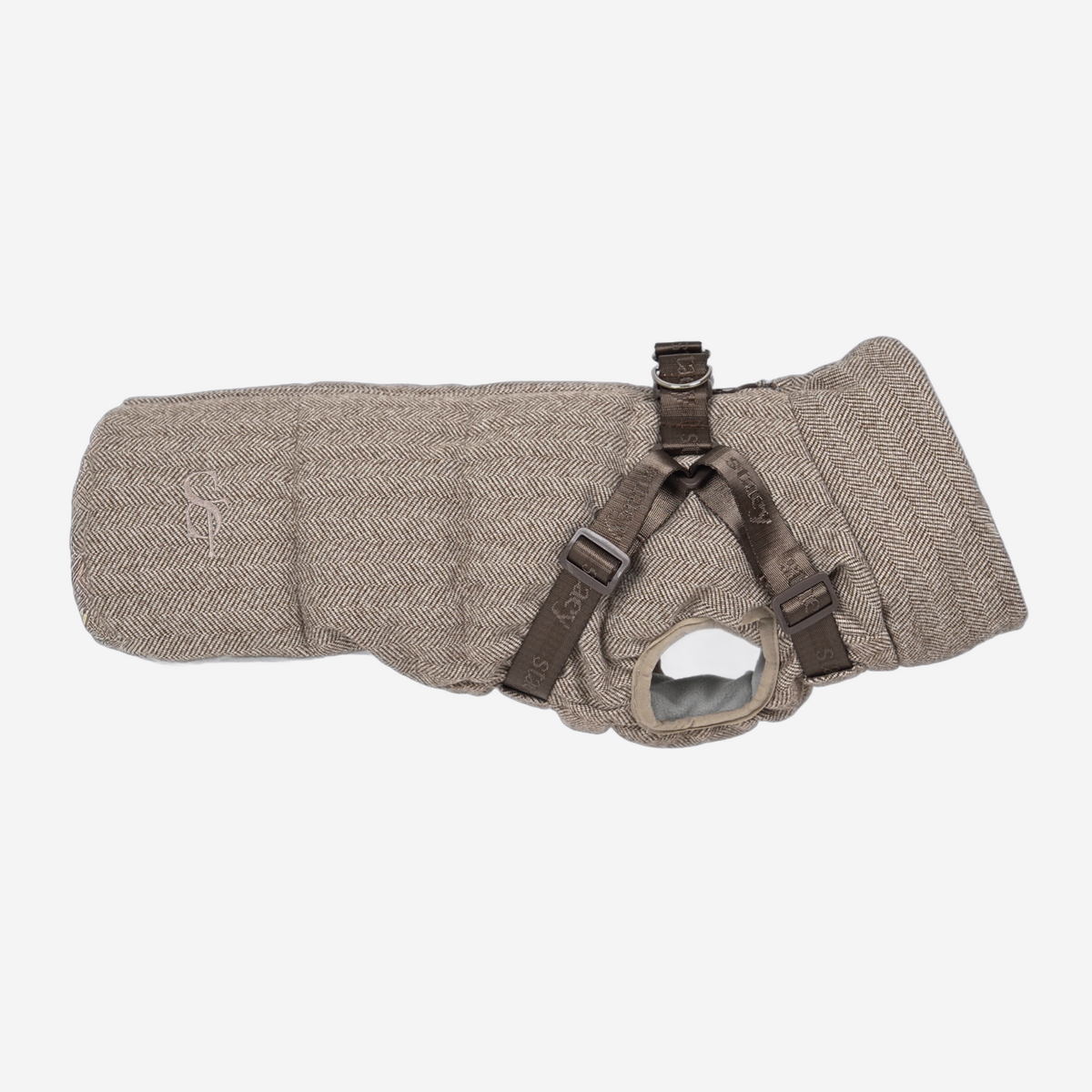 Vera Hondenjas met Geïntegreerd Tuigje | Herringbone Mocca