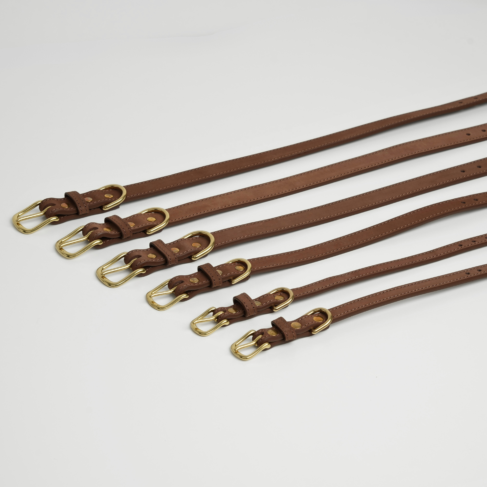 Grace leren hondenhalsband | Chestnut