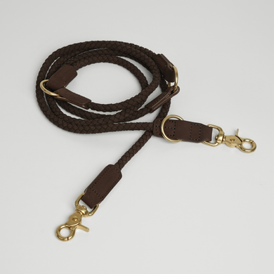 Kaia Braided Dog Leash | Dark Oak