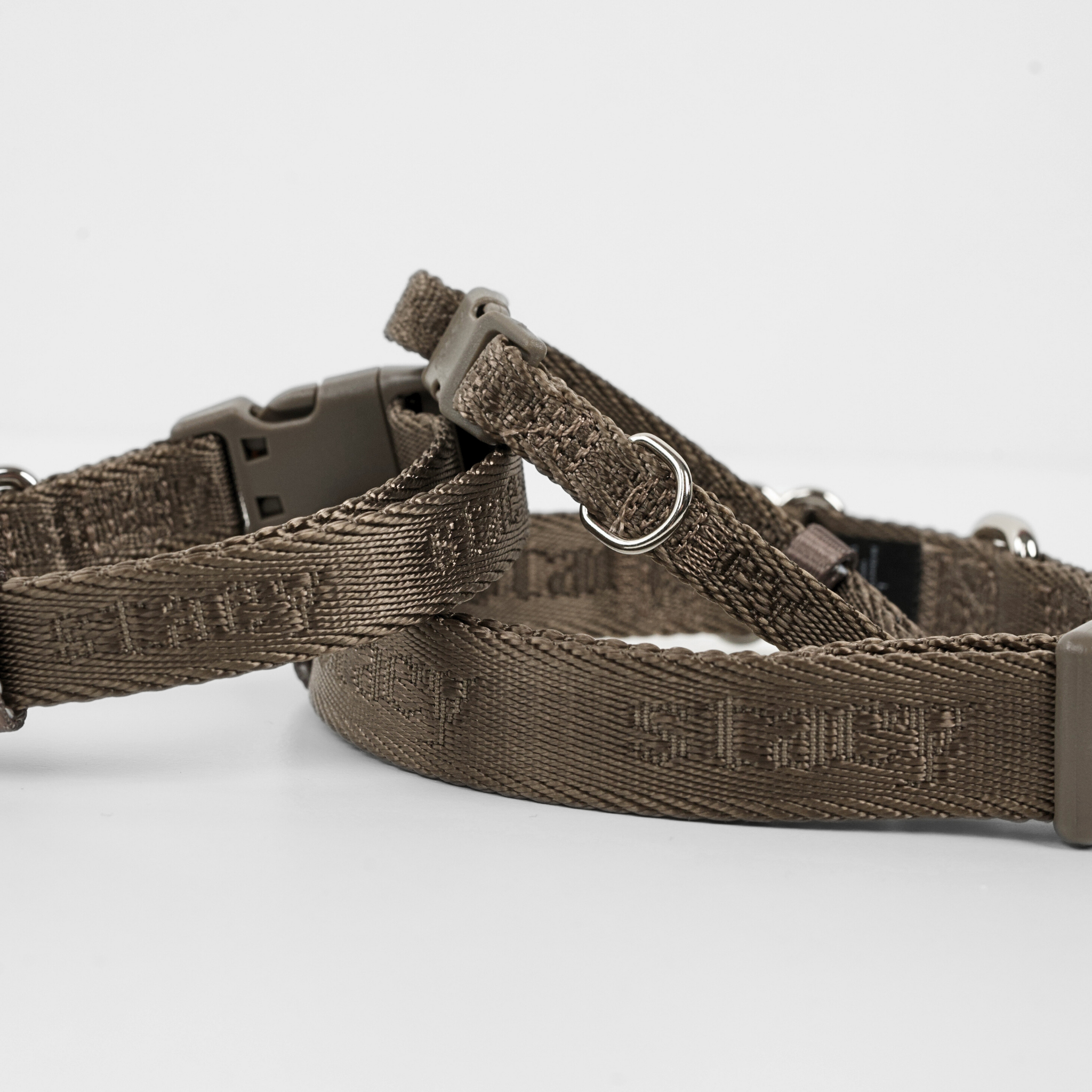 Elma Luxe Halsband met riem | Taupe