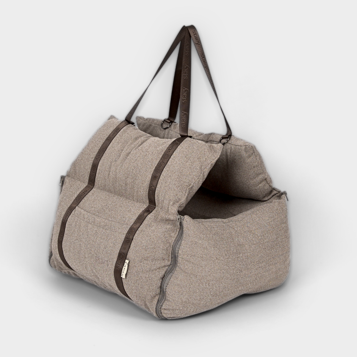 Thea 3-in-1 Autostoel voor Honden | Herringbone Mocca