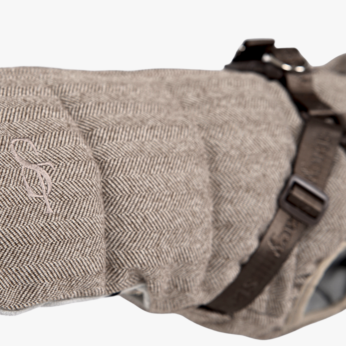 Vera Dog Coat w. Harness | Herringbone Mocca